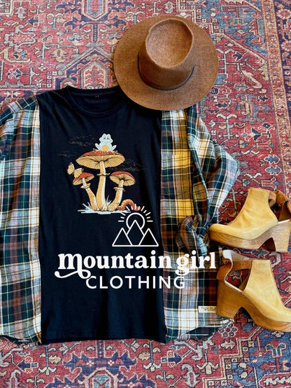 Upcycled Plaid Hybrid Graphic Tees