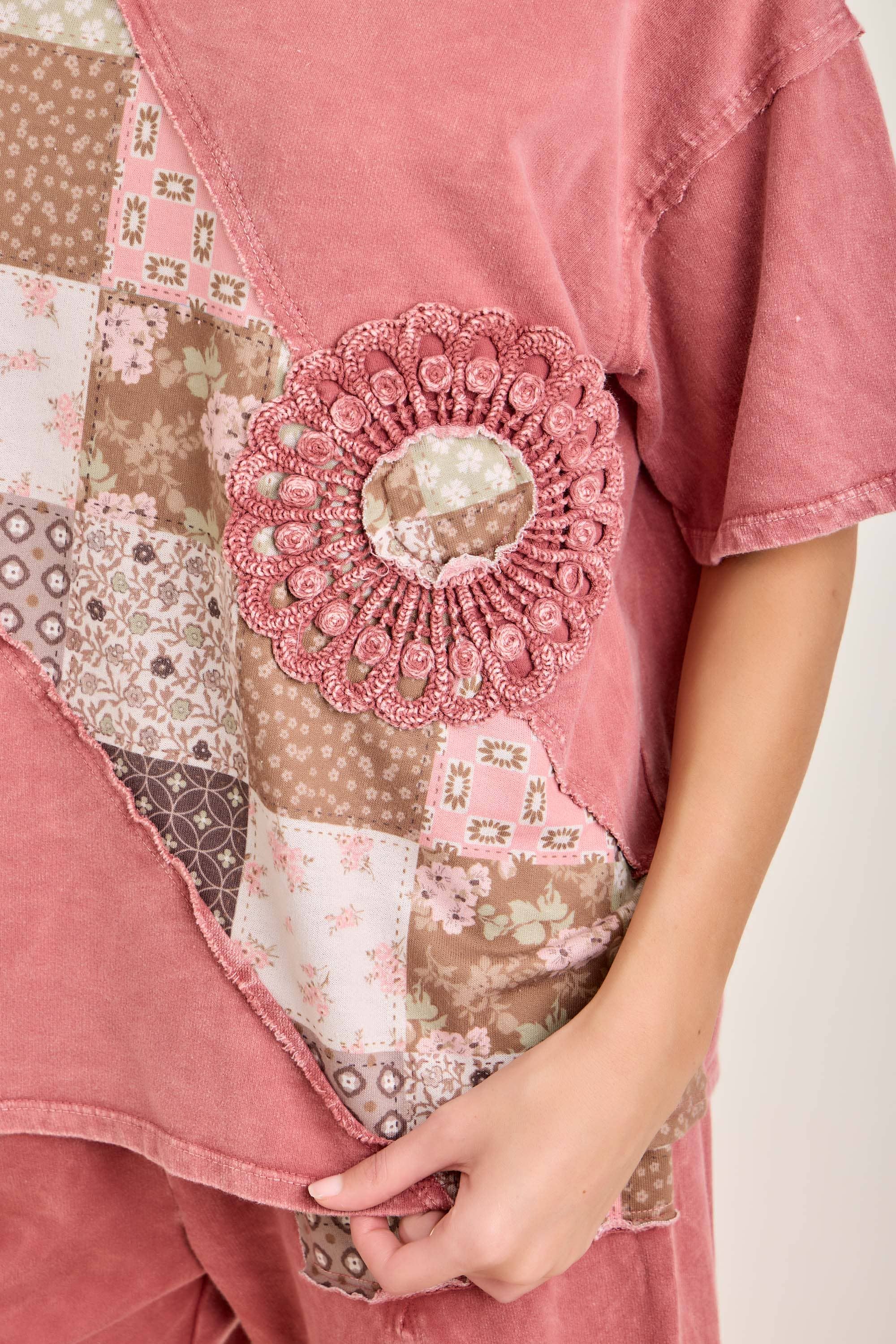 Fall Paisley Patchwork Boho Doily Top