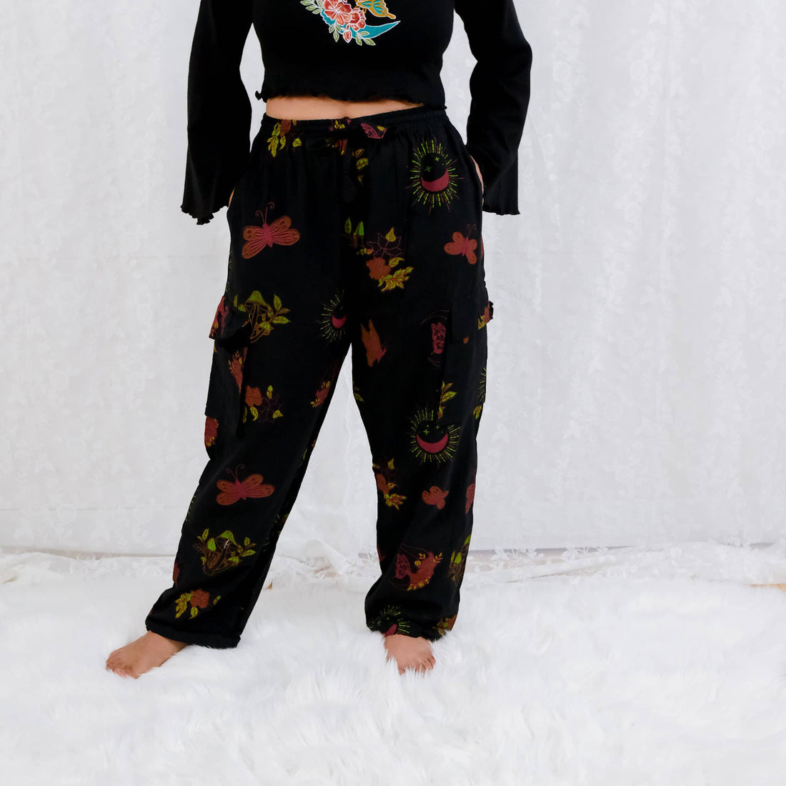 Cotton Cargo Gothic Style Trouser