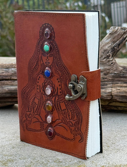 7 Chakras Vintage Leather Journal