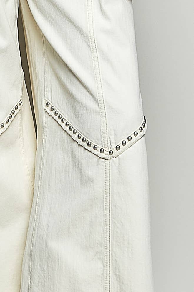 Vintage Elastic Band High Rise Wide Pants