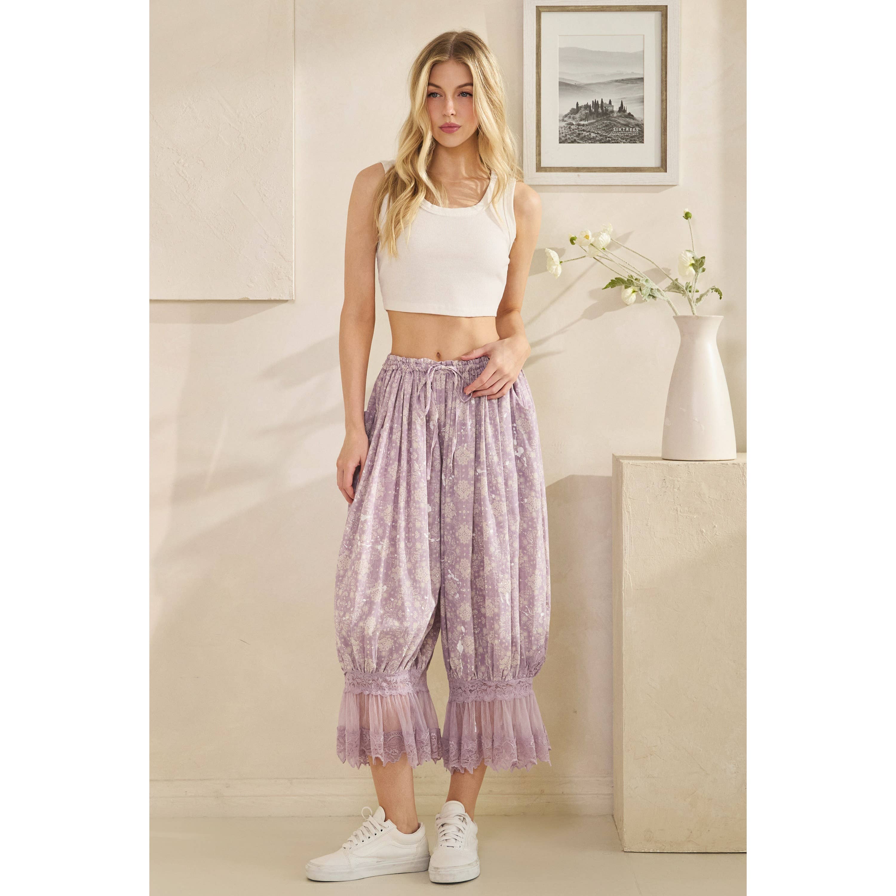 PAISLEY PRINTED BLOOMER PANTS