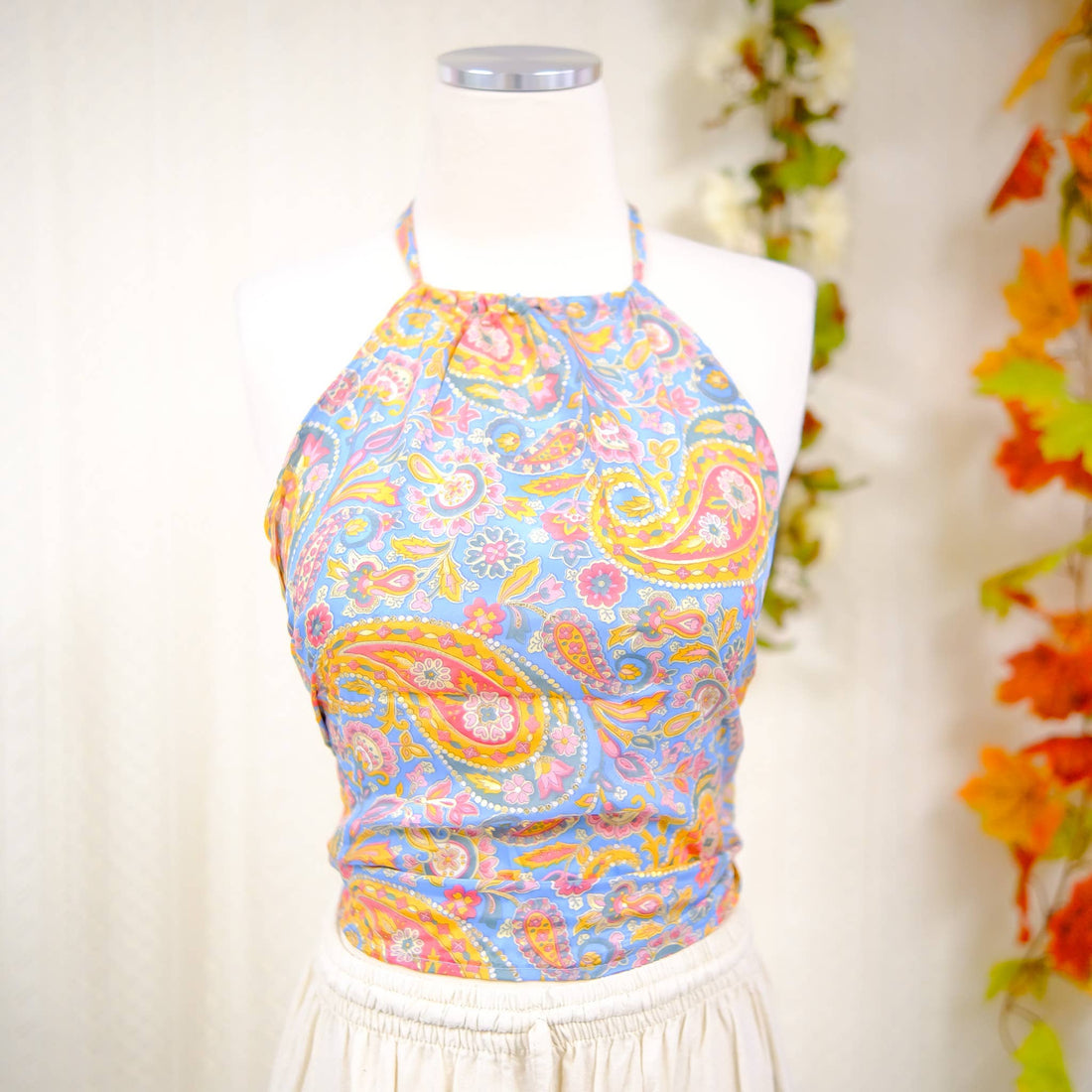 Boho Style Backless Halter Summer Top