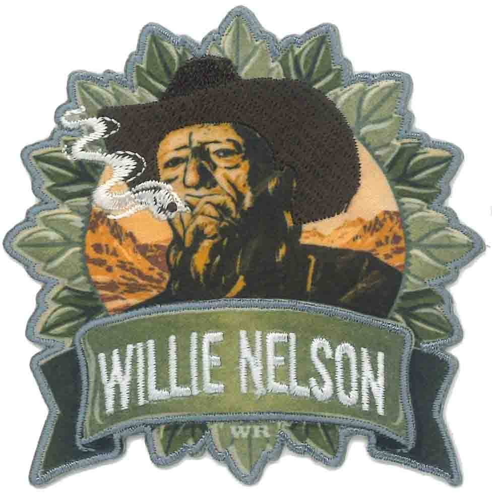 Patch - Willie Nelson - Smoking - Country Music Artist 1970s
