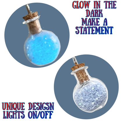 Magical pixie dust glow in the dark necklace