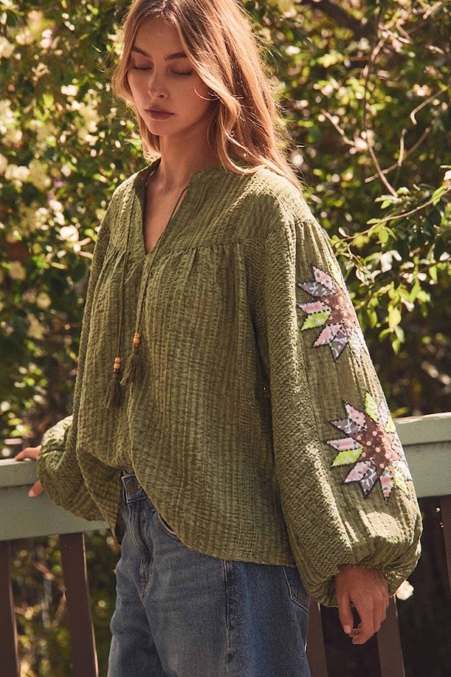 Crinkled Peasant Top