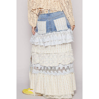 Floral Print Woven Ruffle Skirt