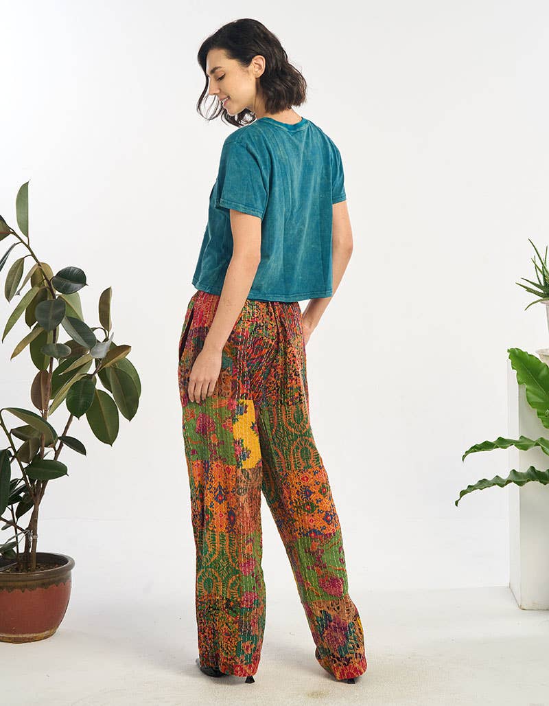 Cotton Patchwork Pant