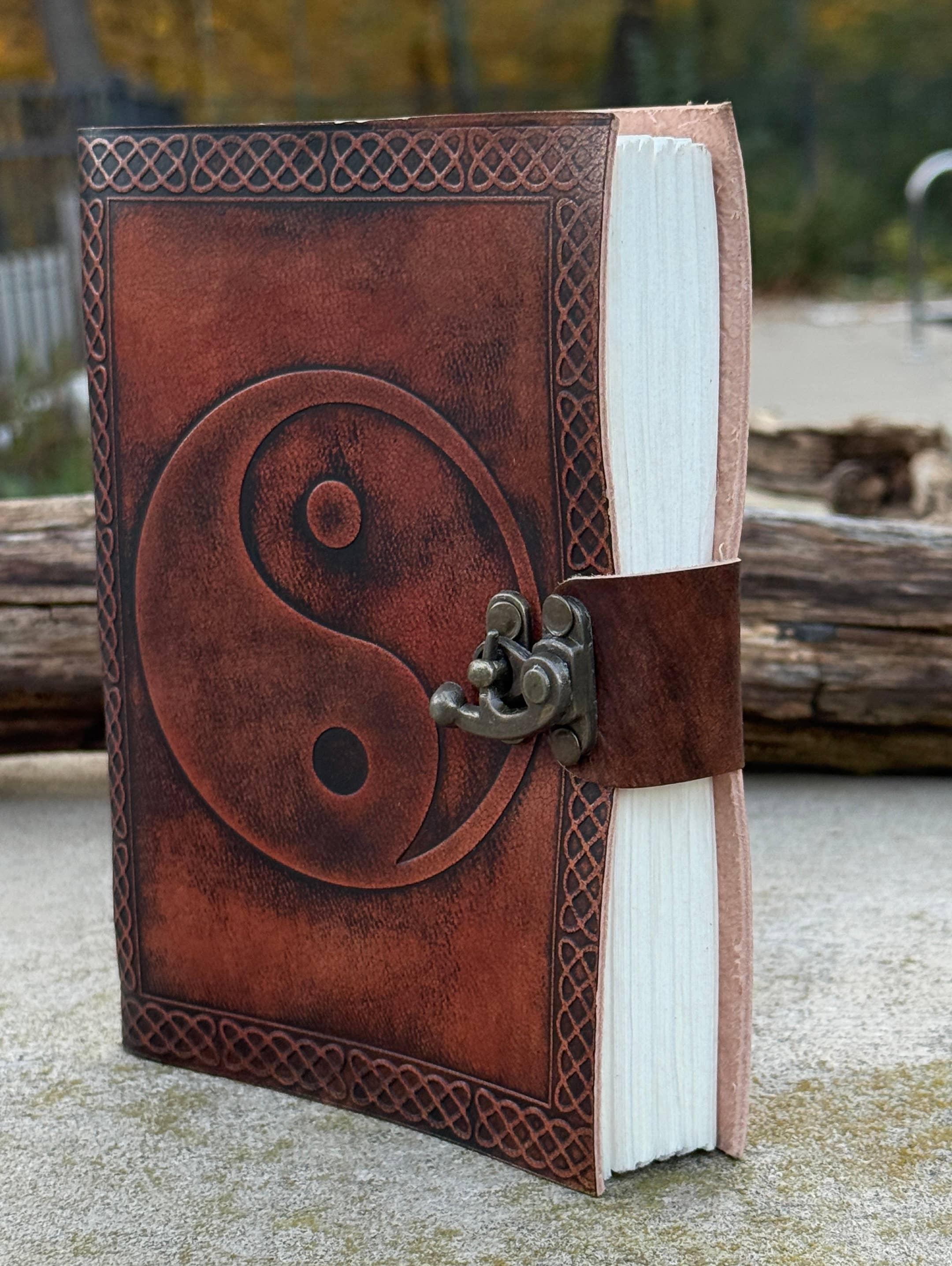 Yin Yang Leather Journal Embossed