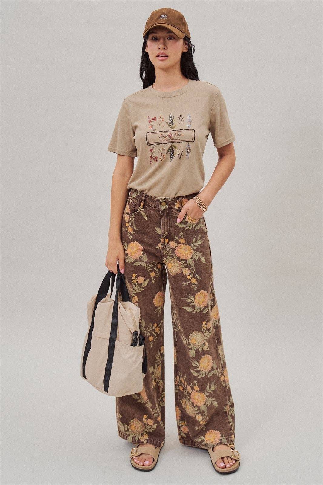 Vintage Botanical High-Rise Wide Leg Denim
