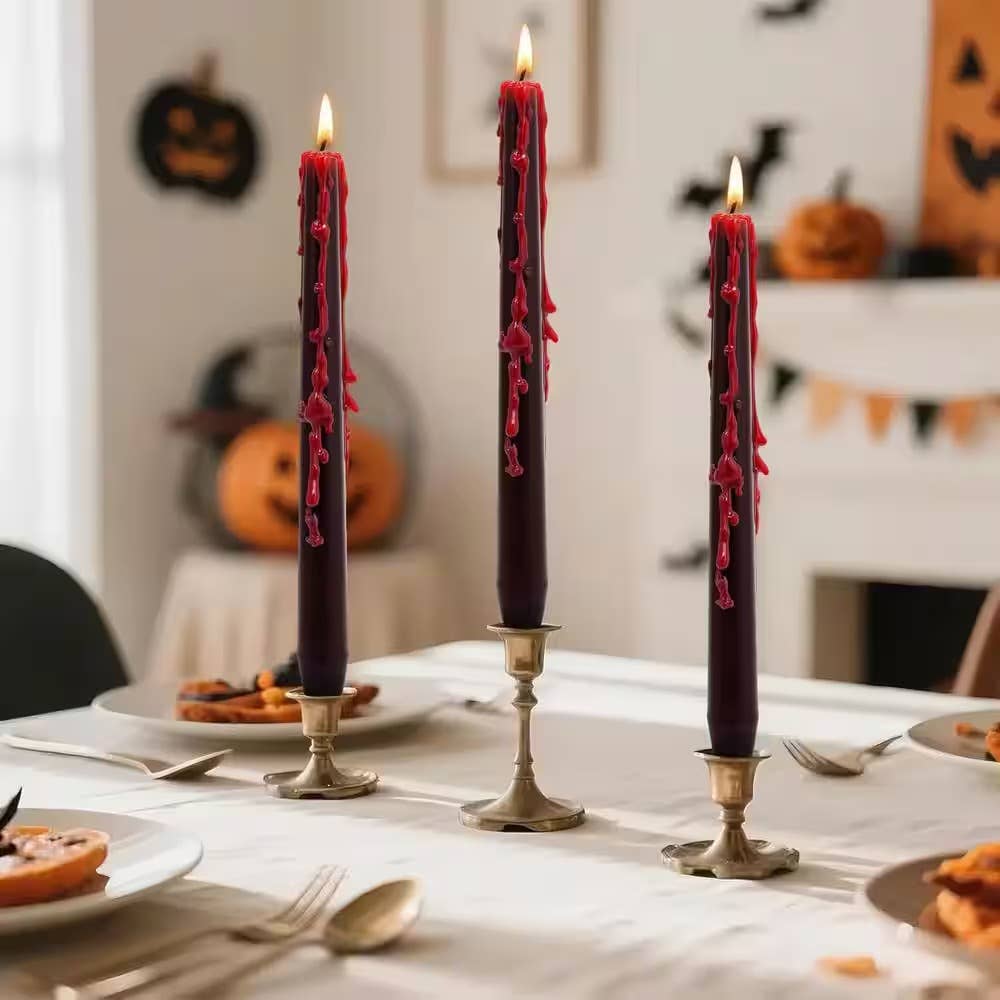 Candles Vampire Blood Bleeding Set of 4 (10 in.)