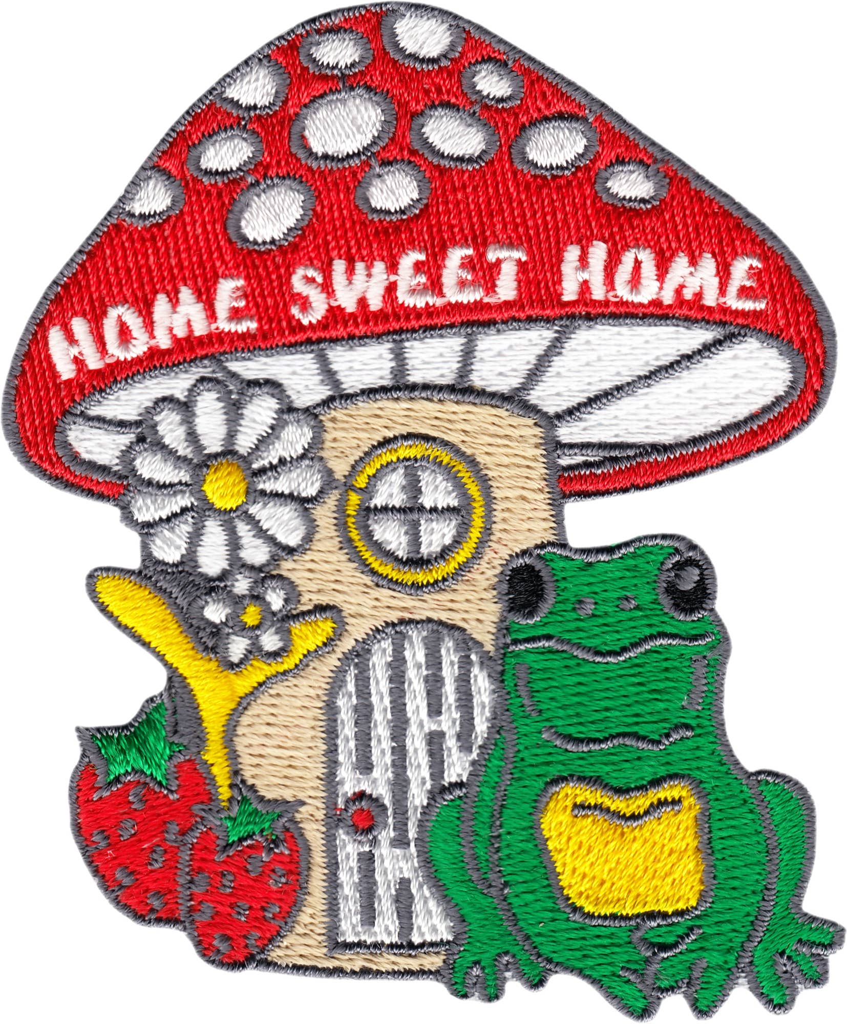 Patch - "Home Sweet Home" W/ Mushroom House And Frog