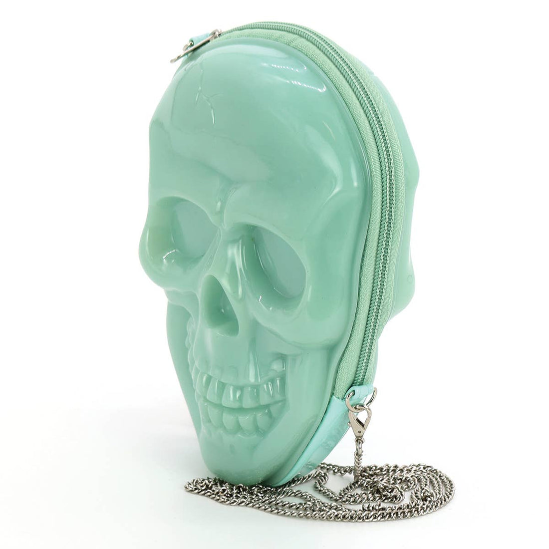 Skull Head Crossbody Bag: Green