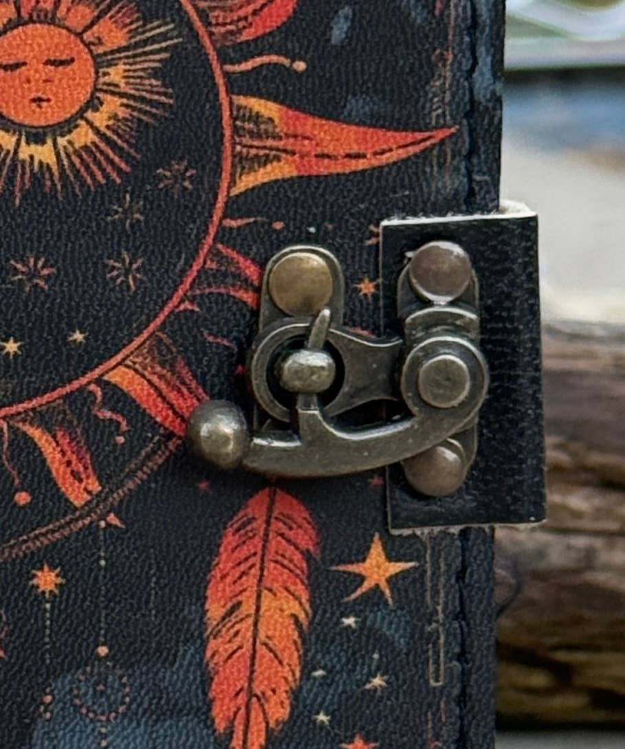 Leather Journal Celestial Sun Moon