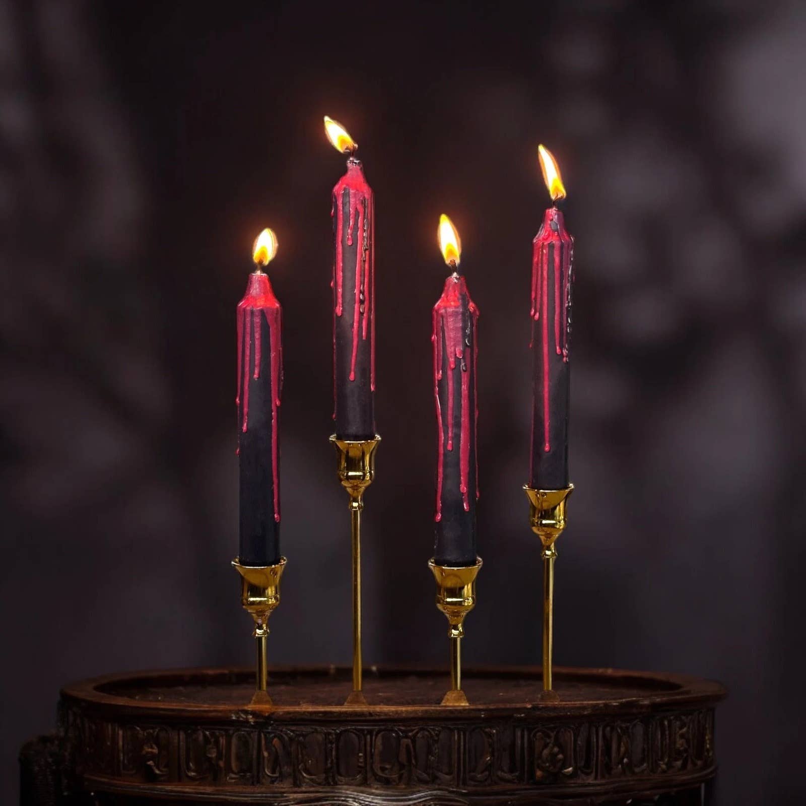 Candles Vampire Blood Bleeding Set of 4 (10 in.)