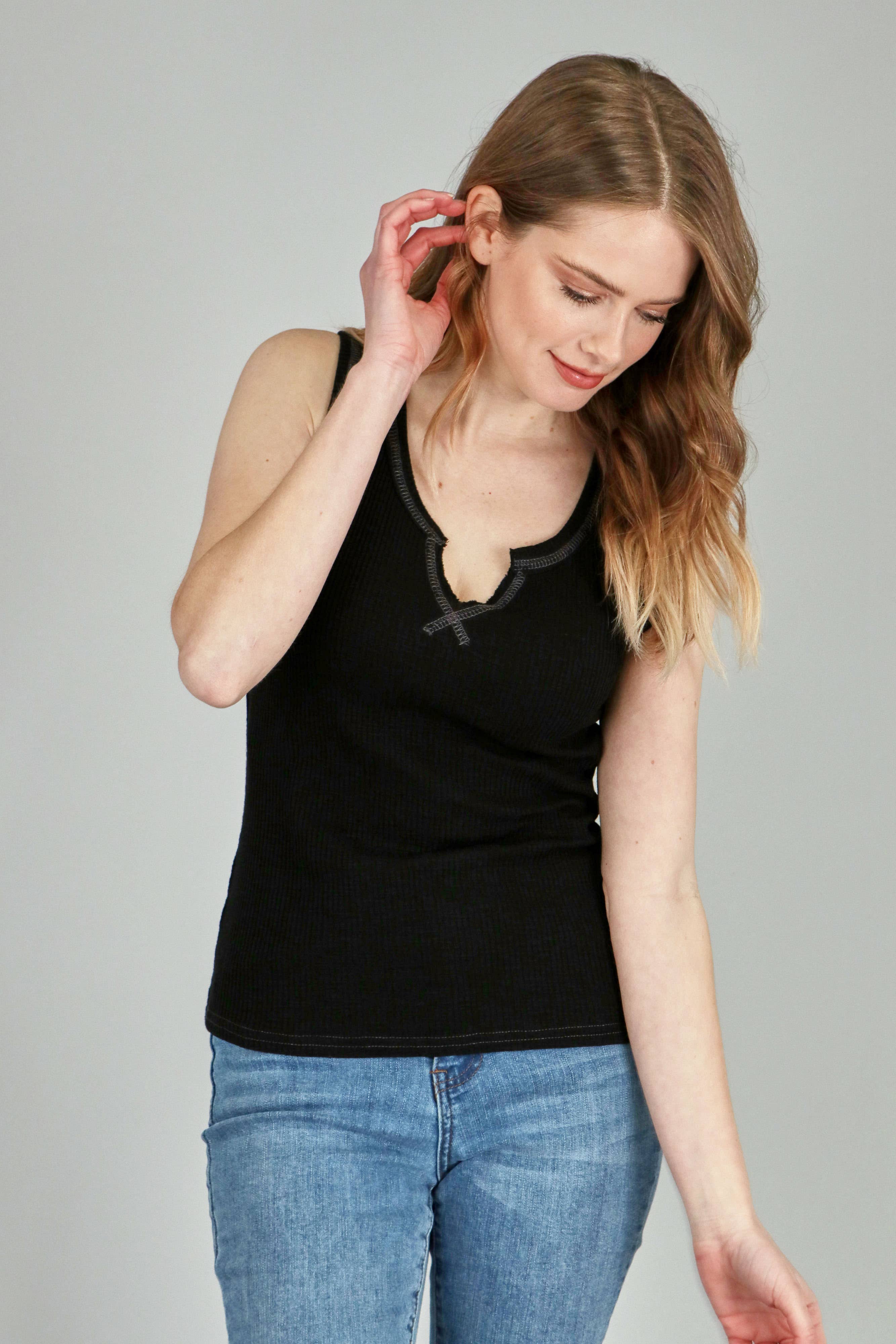 RIB Sleeveless Tank