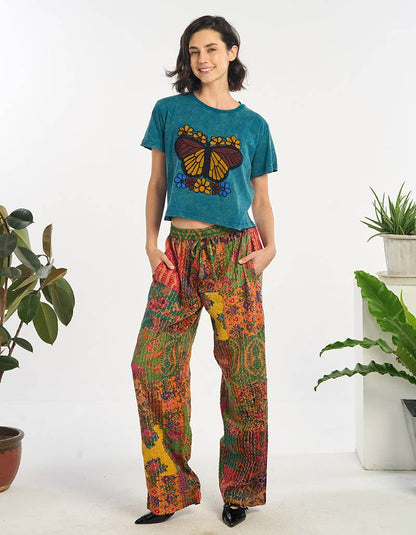 Cotton Patchwork Pant