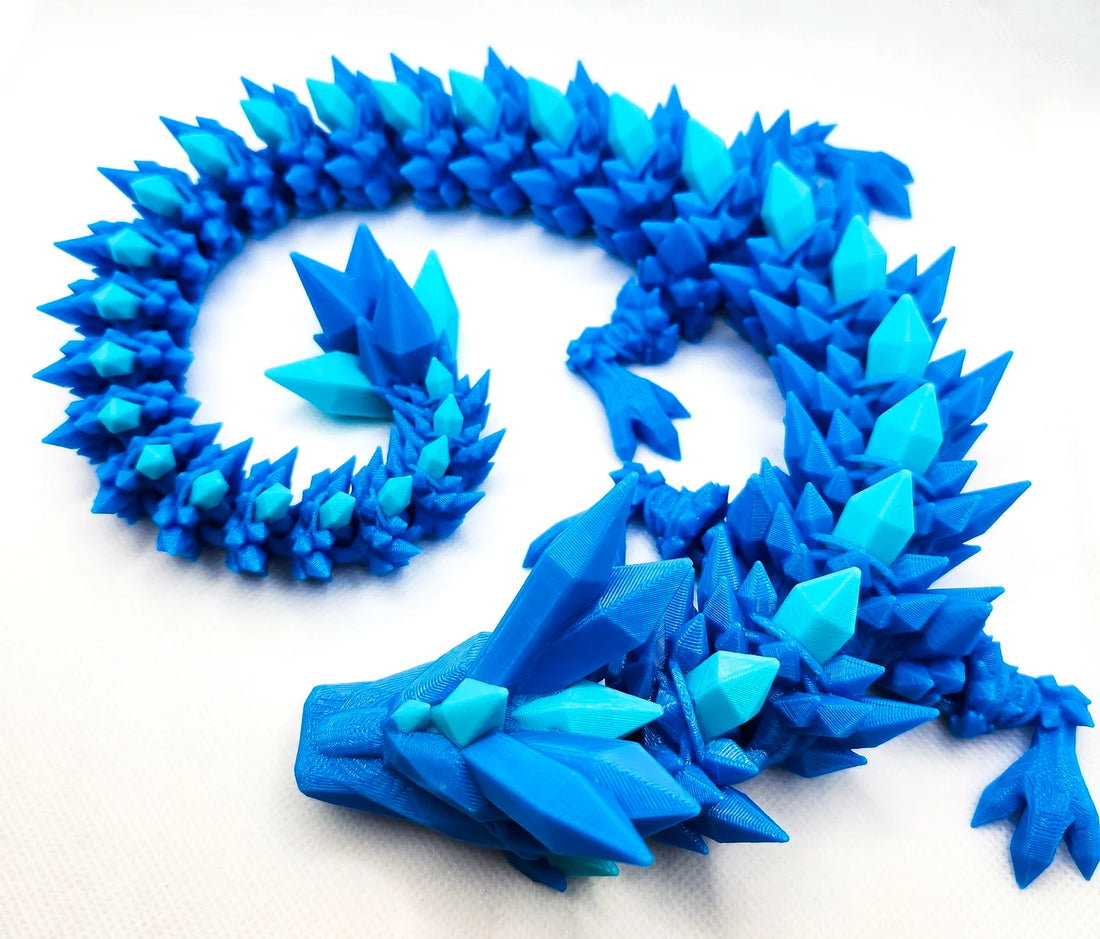 Light and Dark Blue Adult Crystal Dragon
