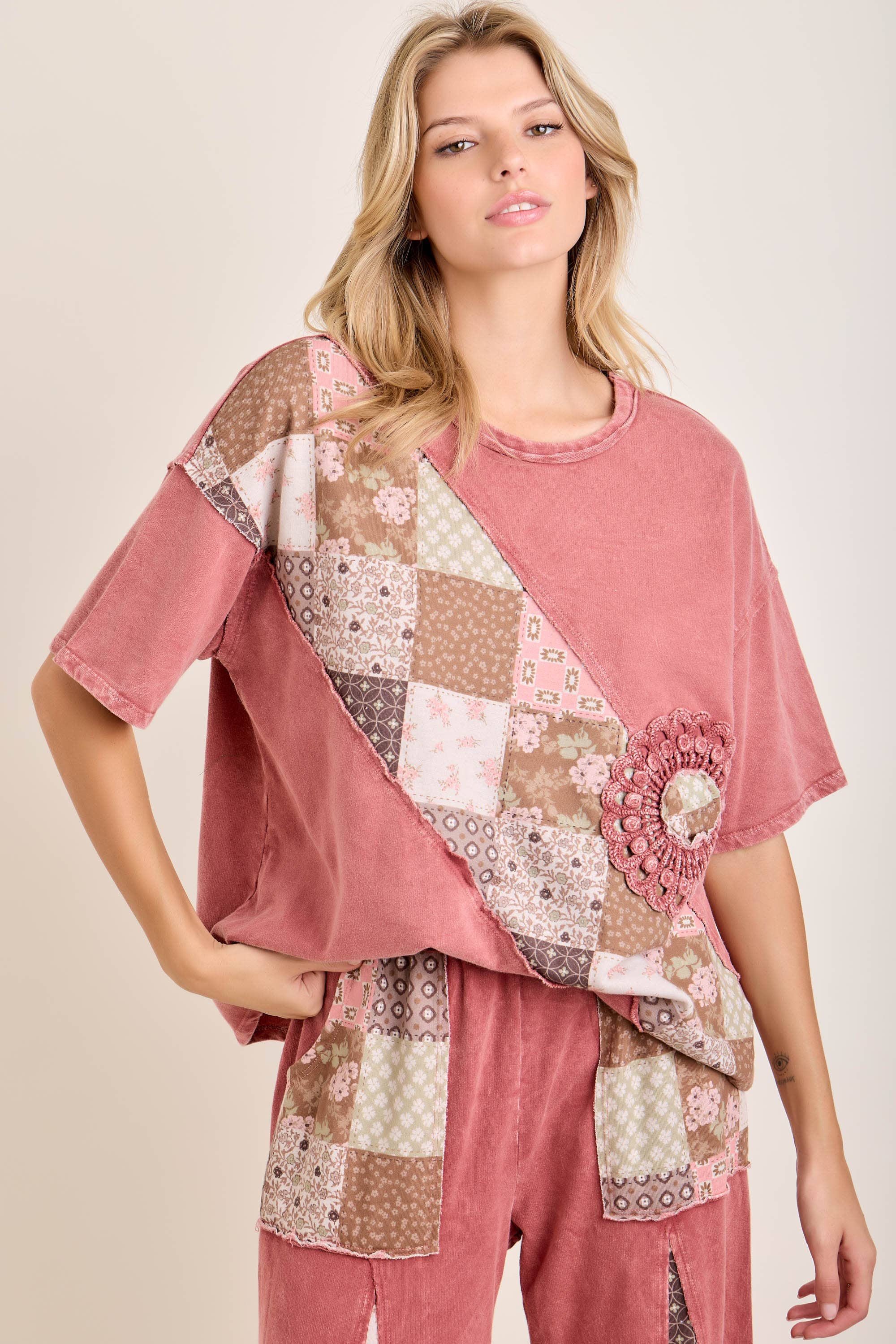 Fall Paisley Patchwork Boho Doily Top