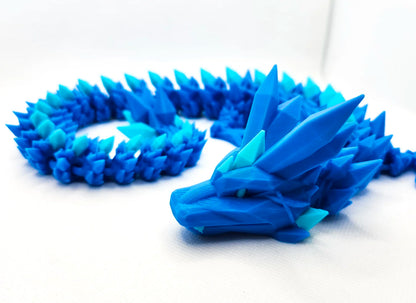 Light and Dark Blue Adult Crystal Dragon