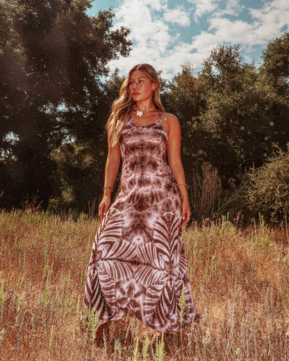 Hippie Boho Maxi Flowy Tie Dye Dress