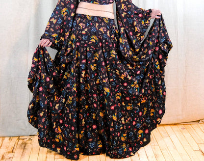 Whimsy Celestial Flowy Boho Skirt