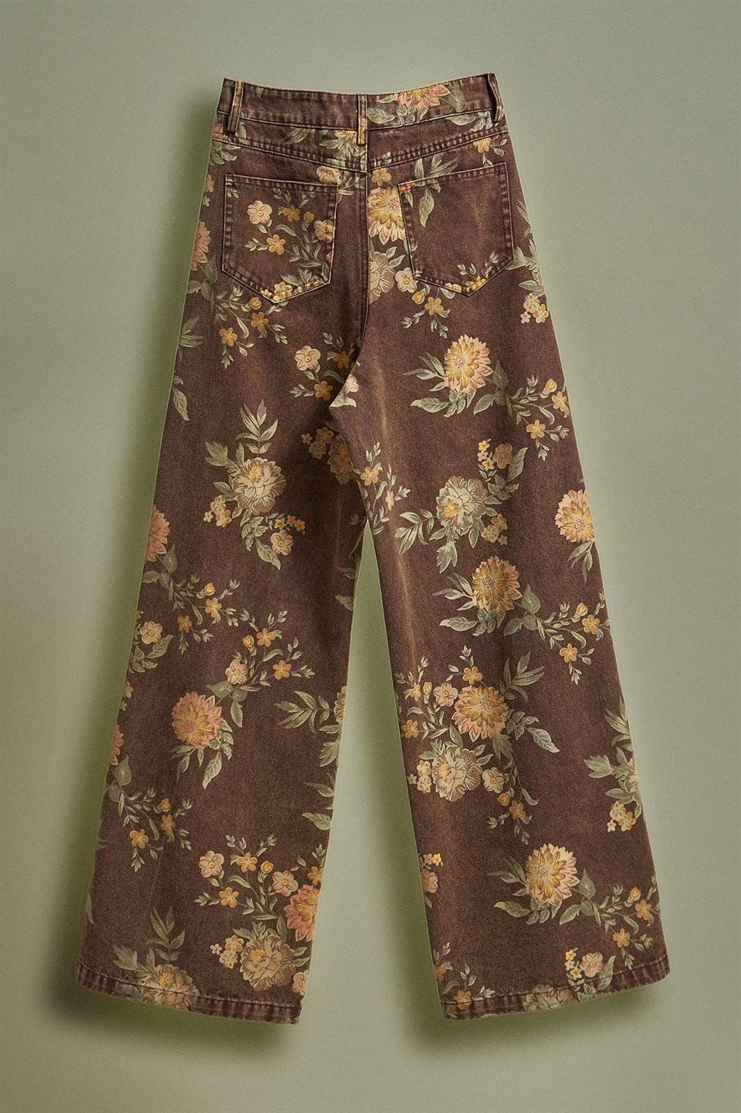 Vintage Botanical High-Rise Wide Leg Denim