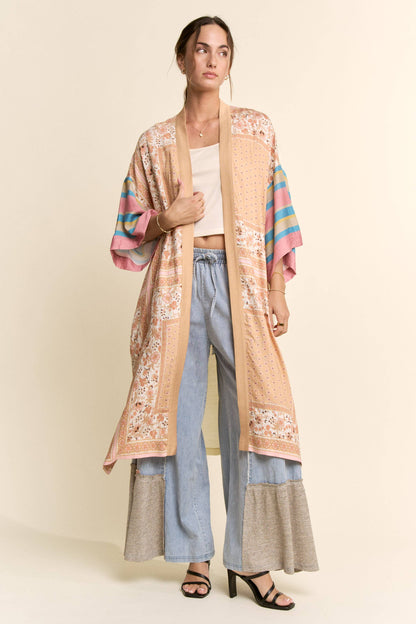 Whimsy Cat Printed Kimono
