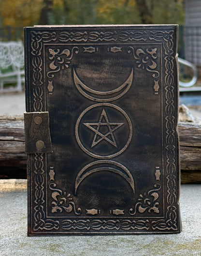 Triple Moon Leather Handmade Journal