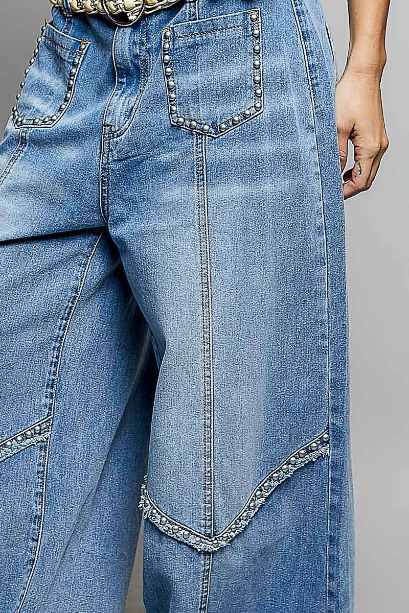 Vintage Elastic Band High Rise Wide Pants
