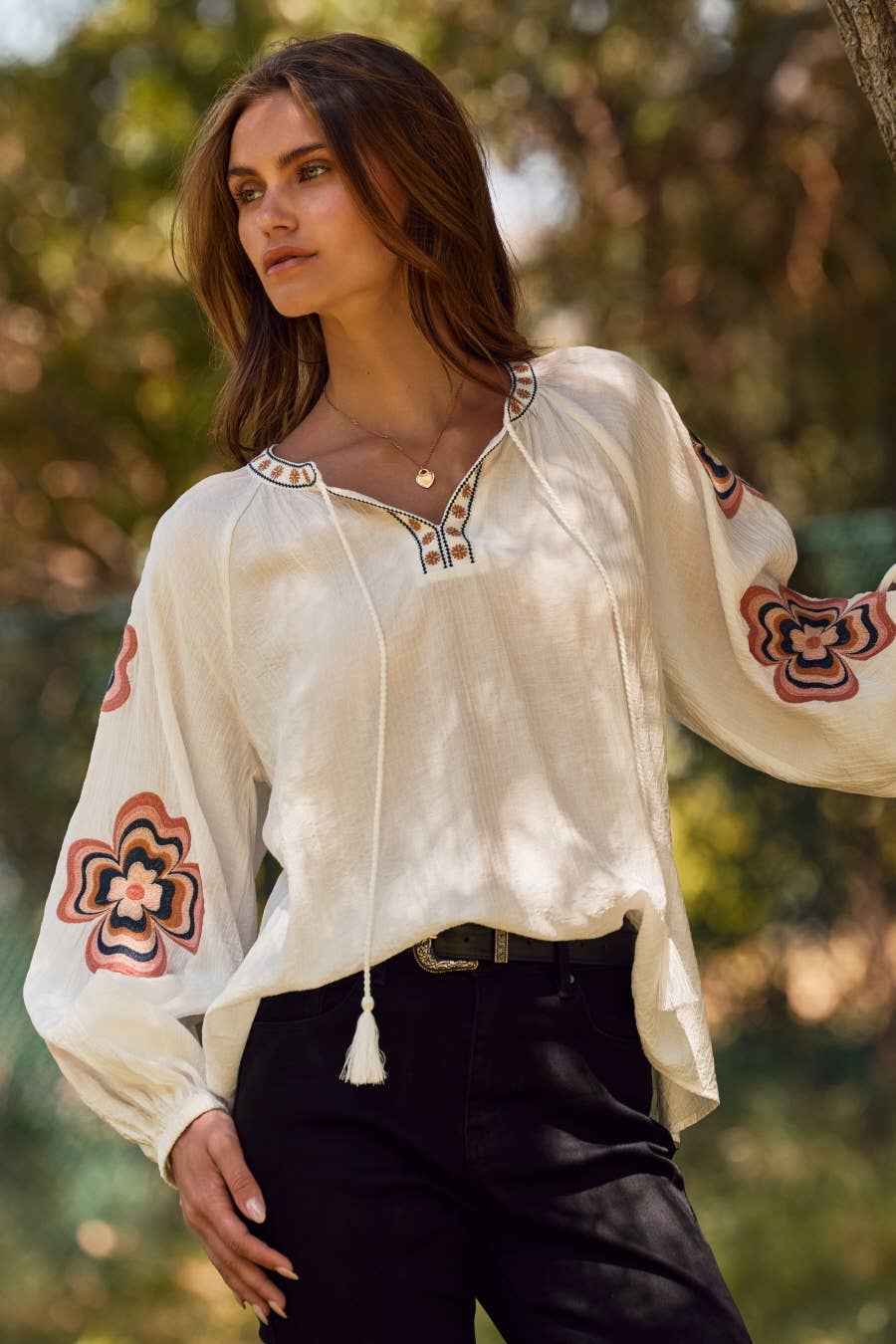 Loose-fit Puff Sleeve Top