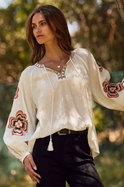 Loose-fit Puff Sleeve Top