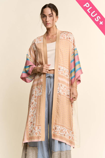 Whimsy Cat Printed Kimono