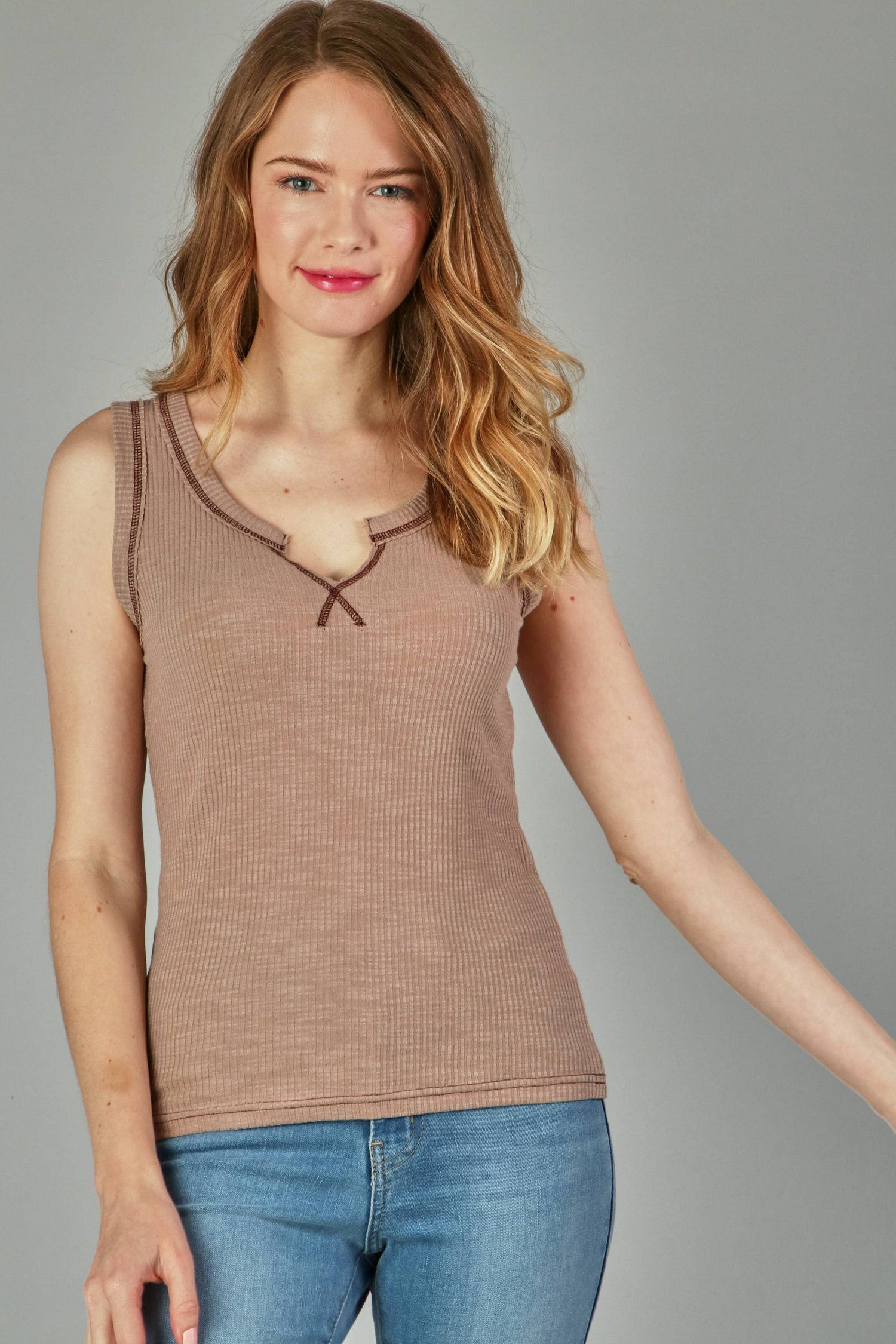 RIB Sleeveless Tank