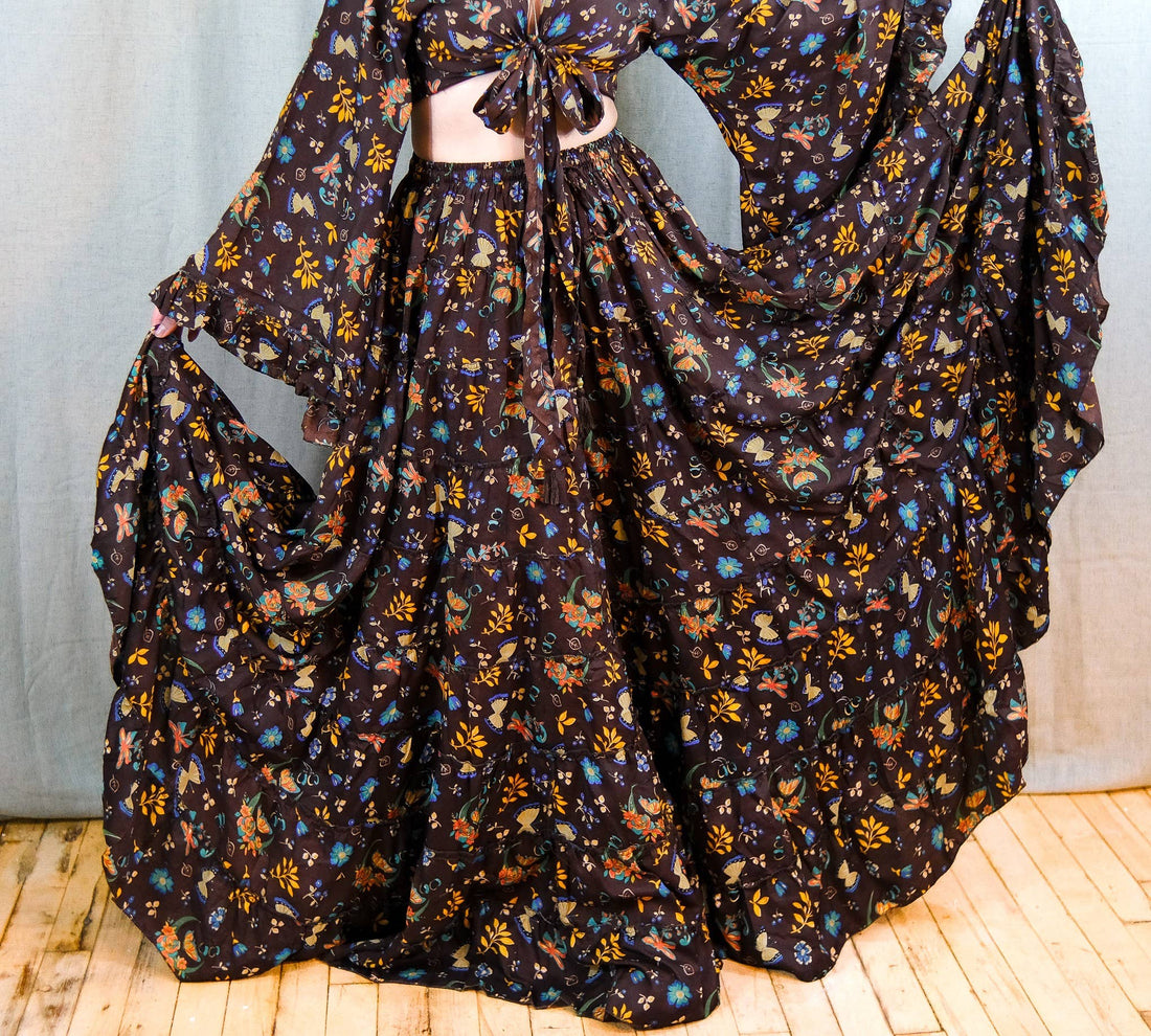 Whimsy Celestial Flowy Boho Skirt