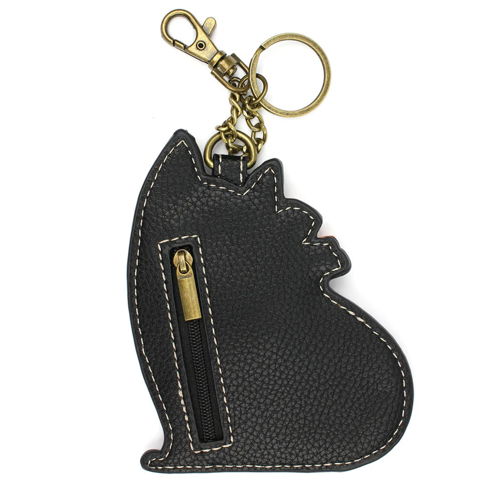 Key Fob/Coin Purse - Black Cat