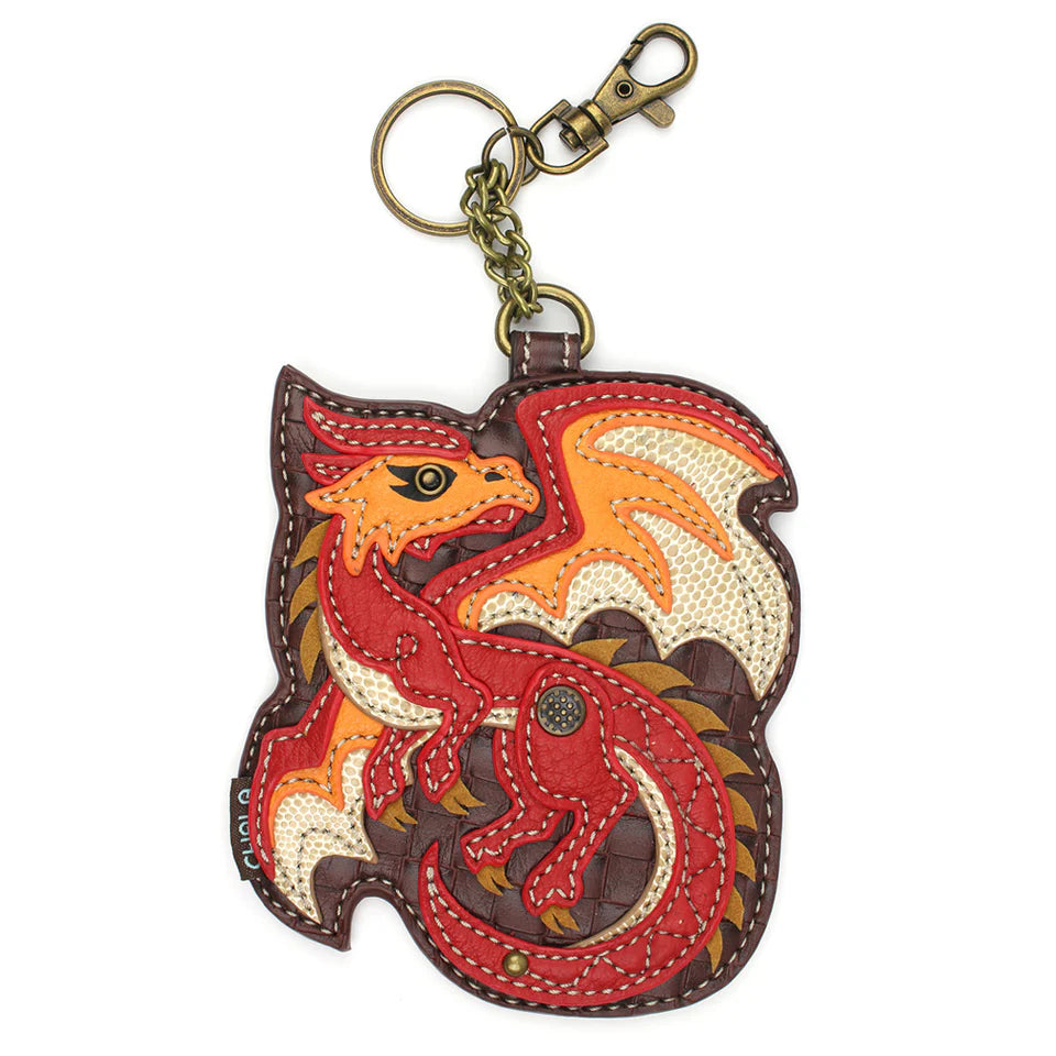 Key Fob/Coin Purse - Red Dragon