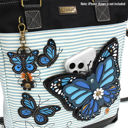Work Tote - Blue Butterfly
