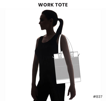 Work Tote - Blue Butterfly