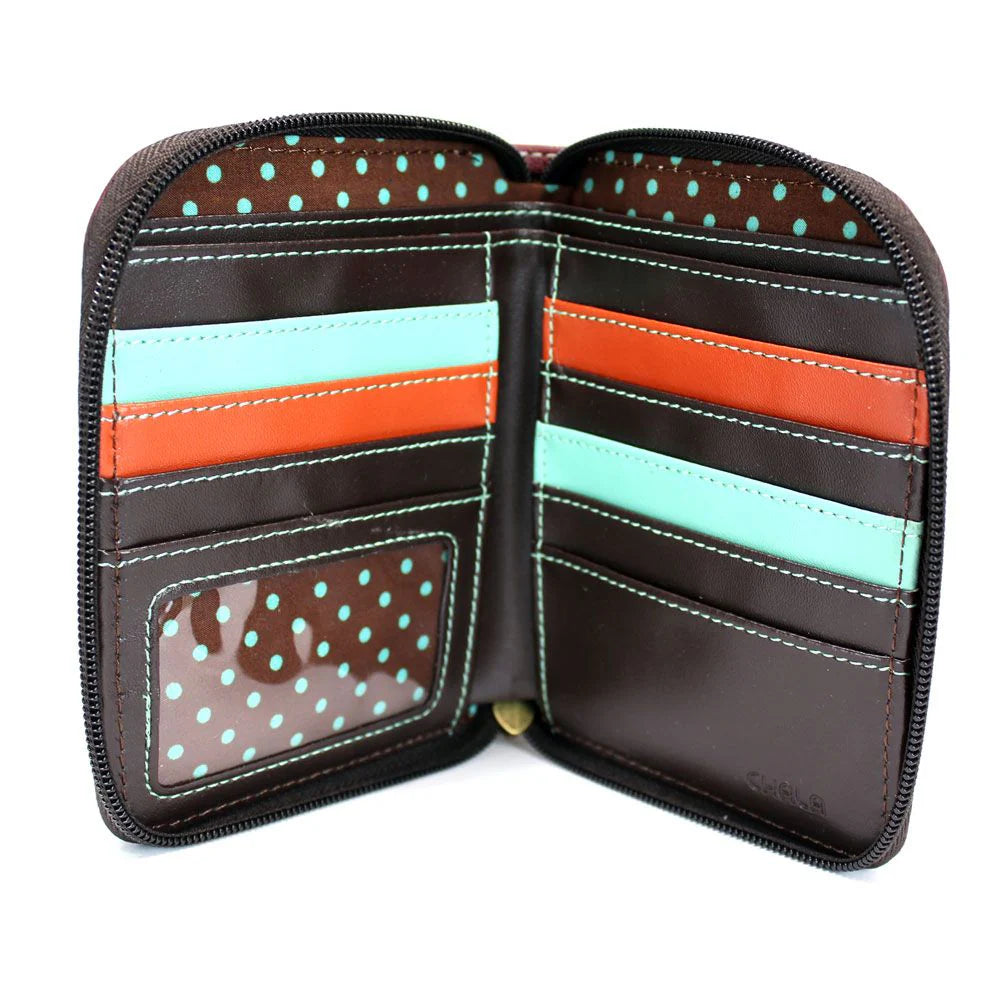 Zip Around Wallet - Ivory Pawprint