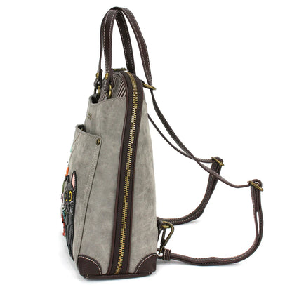 Convertible Backpack Purse - Black Cat