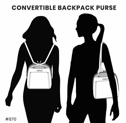 Convertible Backpack Purse - Black Cat