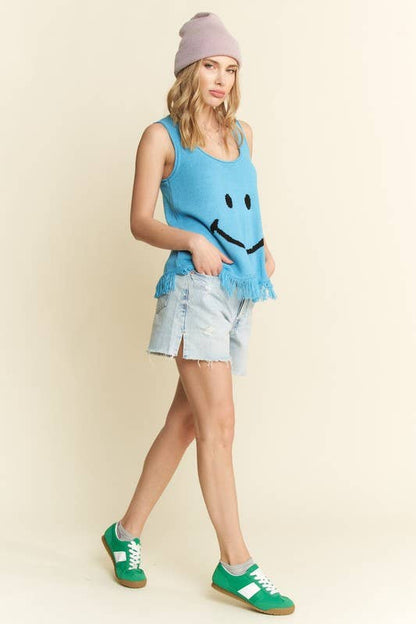 SMILEY FRINGE TANK