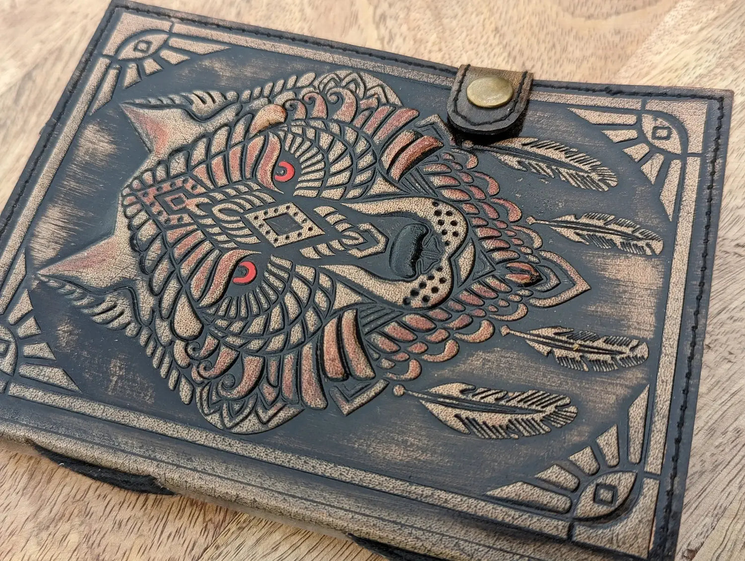 Wolf Embossed Leather Journal
