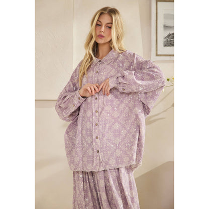 PAISLEY PRINTED BUTTON-DOWN SHIRT