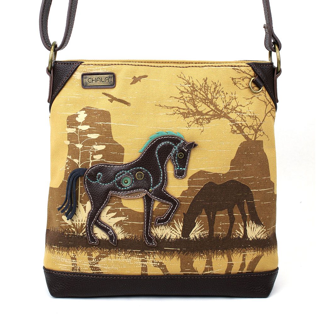Canvas Crossbody - Horse (Brown)