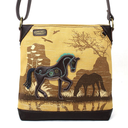 Canvas Crossbody - Horse (Brown)