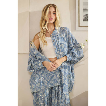 PAISLEY PRINTED BUTTON-DOWN SHIRT
