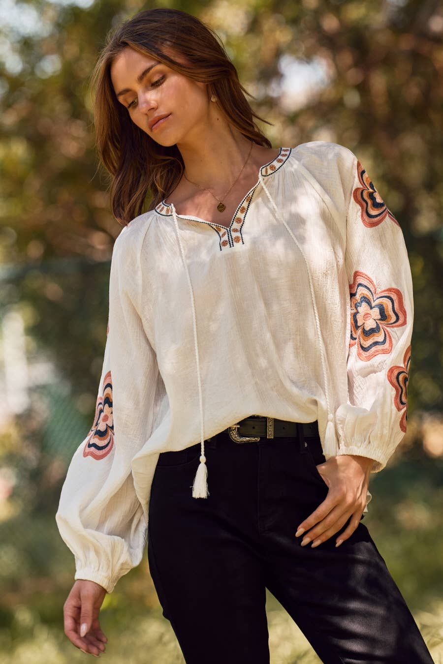 Loose-fit Puff Sleeve Top