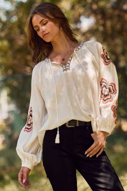 Loose-fit Puff Sleeve Top
